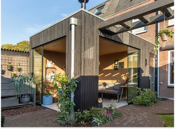 Aanbouw met veranda Barneveld