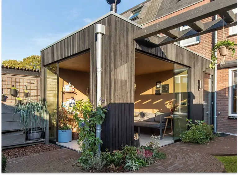 Aanbouw met veranda Barneveld
